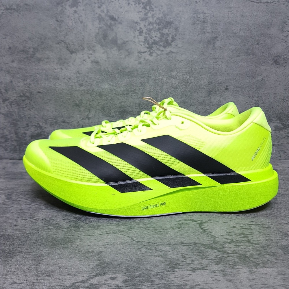 ADIDAS Adizero Evo SL Running Shoes Mens Size 14 Lucid Lemon Green JR3416